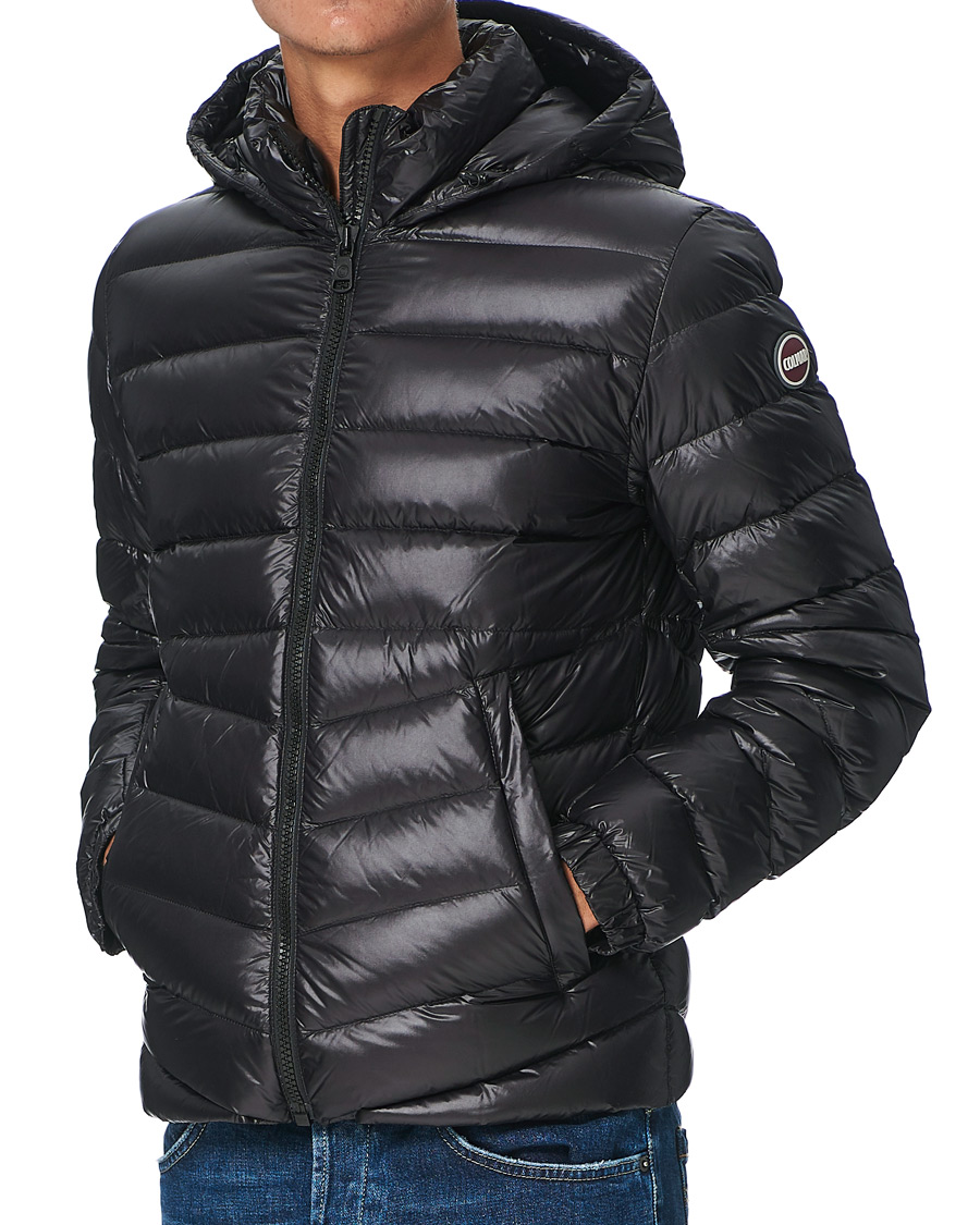 Herr | Jackor | Colmar | Blaze High Shine Down Hooded Jacket Black