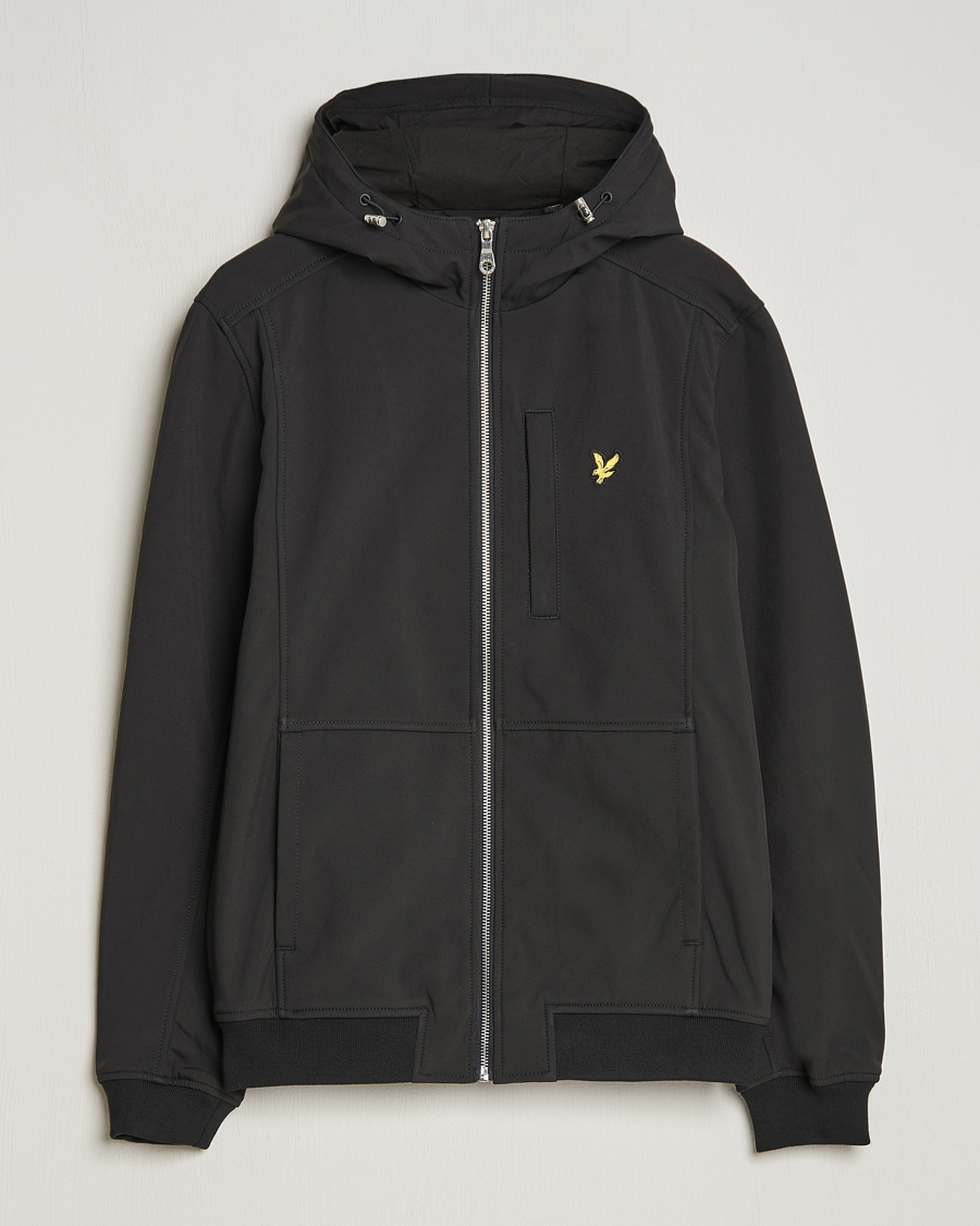 Herr | Jackor | Lyle & Scott | Softshell Hooded Jacket Jet Black