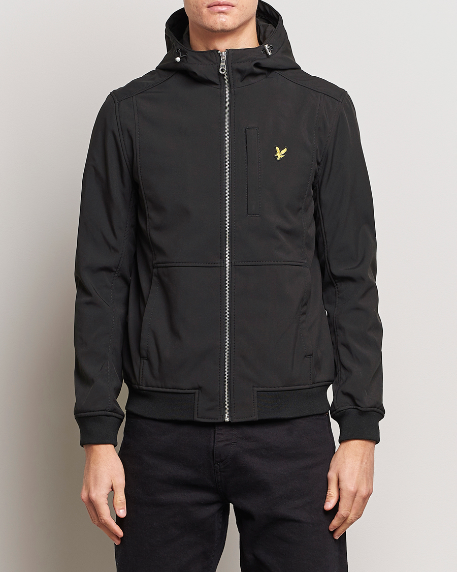Herr | Jackor | Lyle & Scott | Softshell Hooded Jacket Jet Black