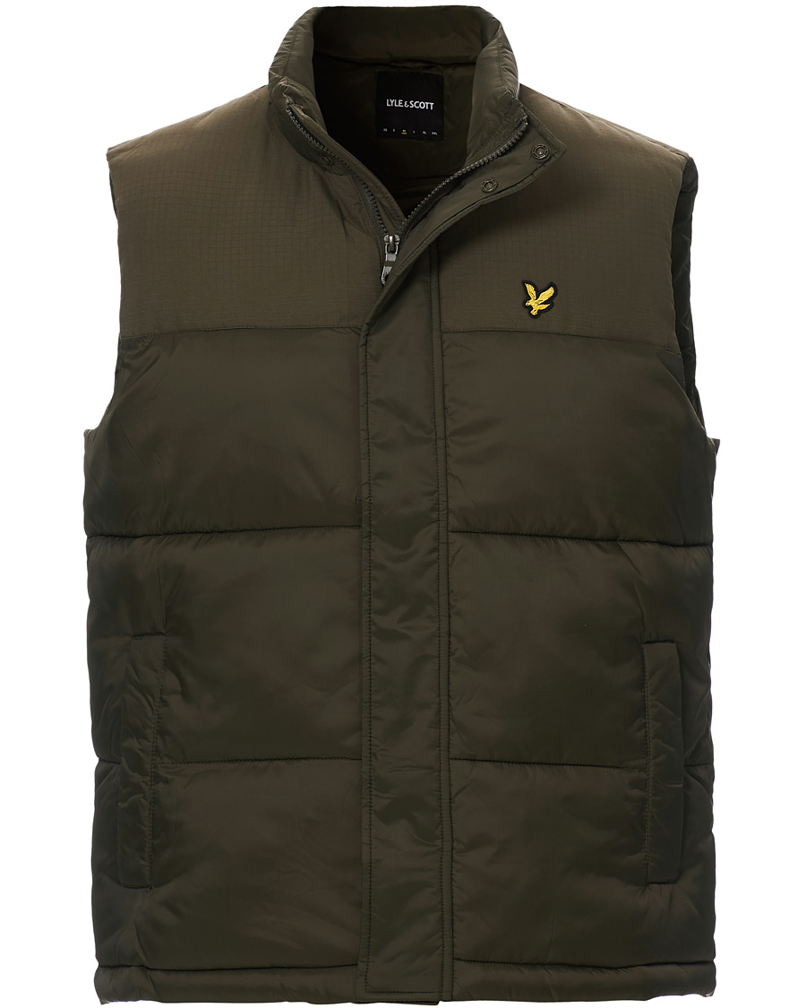 Herr | Jackor | Lyle & Scott | Wadded Ripstop Vest Trek Green