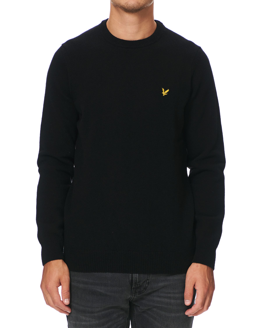 Herr | Tröjor | Lyle & Scott | Lambswool Crew Neck Pullover Black