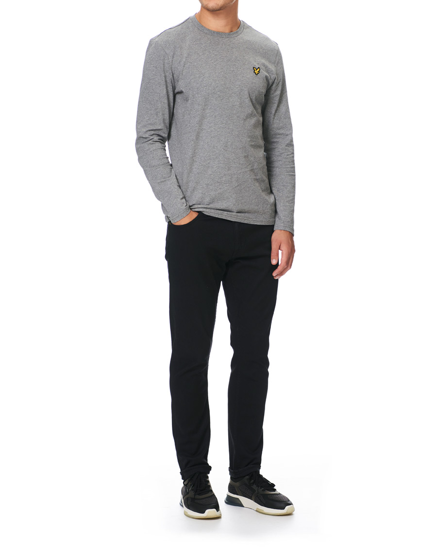 Herr | T-Shirts | Lyle & Scott | Long Sleeve Crew Neck Tee Mid Grey Marl