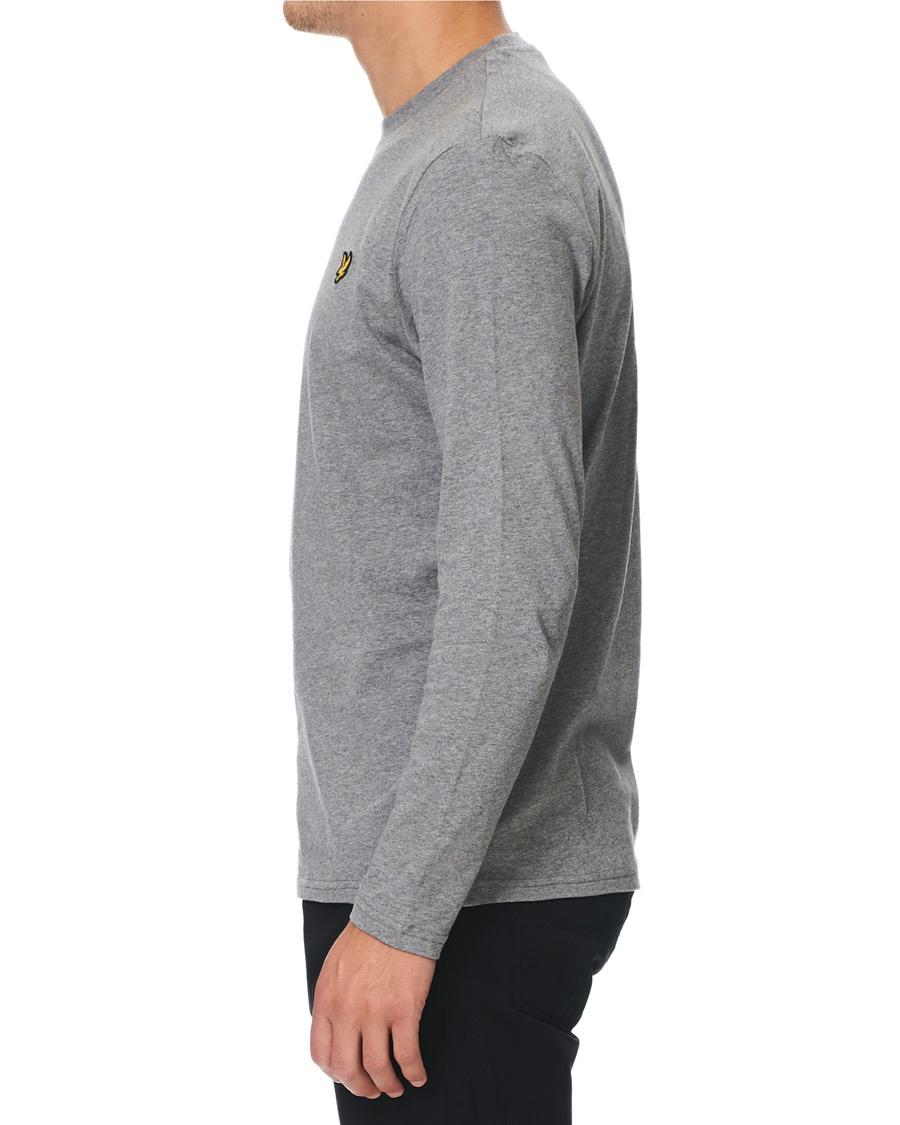 Herr | T-Shirts | Lyle & Scott | Long Sleeve Crew Neck Tee Mid Grey Marl