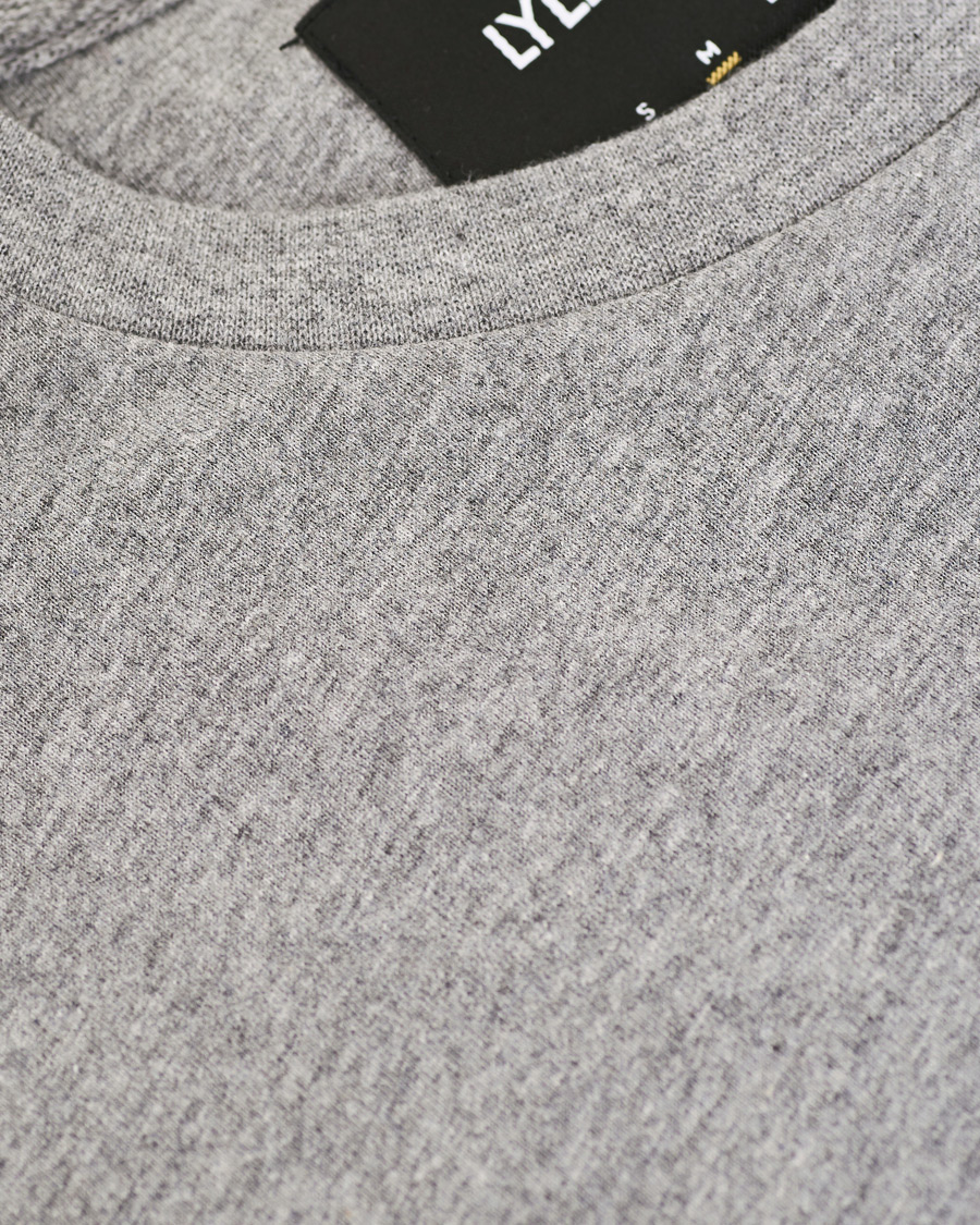 Herr | T-Shirts | Lyle & Scott | Long Sleeve Crew Neck Tee Mid Grey Marl