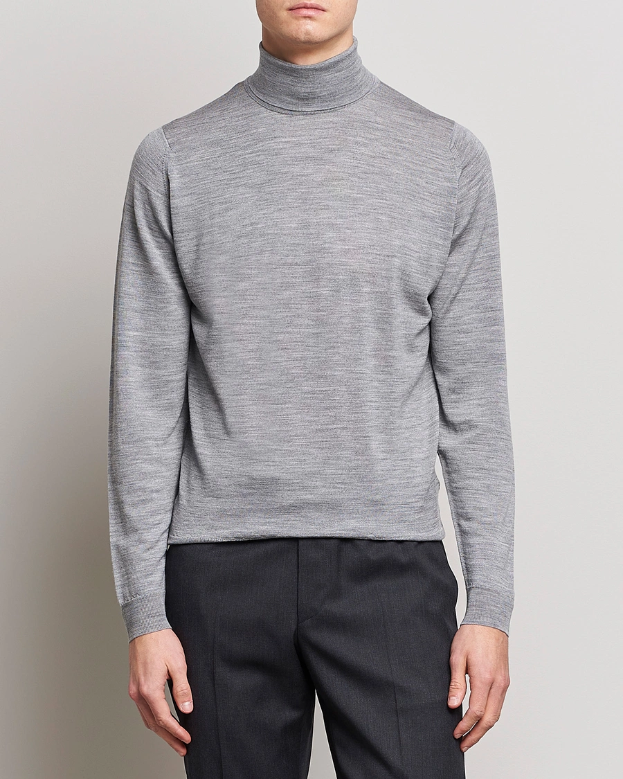 Herr | John Smedley | John Smedley | Cherwell Extra Fine Merino Rollneck Silver