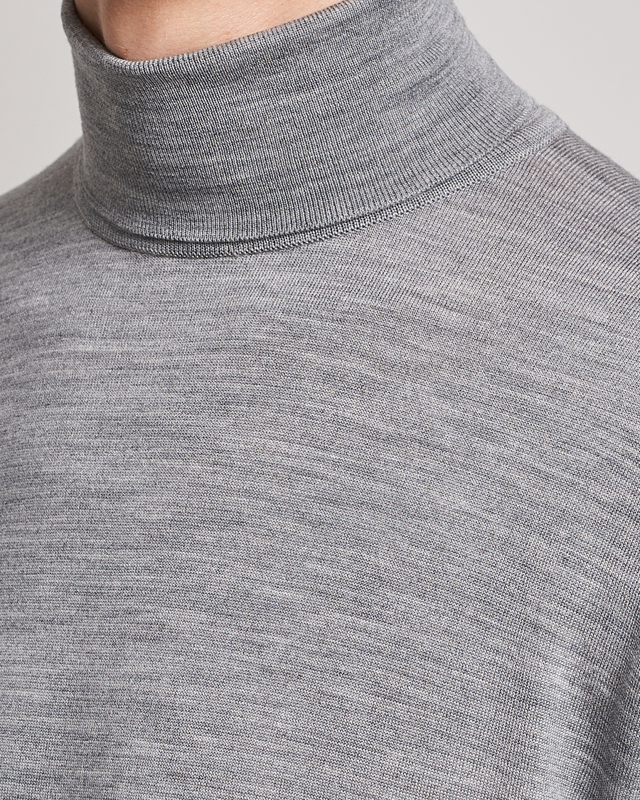 Herr | Tröjor | John Smedley | Cherwell Extra Fine Merino Rollneck Silver