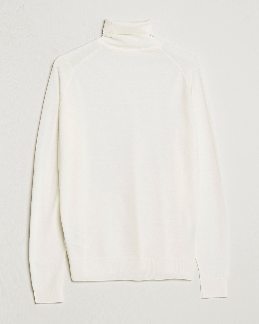 Herr | Tröjor | John Smedley | Cherwell Extra Fine Merino Rollneck Snow White