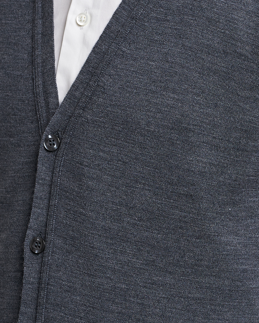 Herr | Tröjor | John Smedley | Huntswood Slim Fit Waistcoat Charcoal