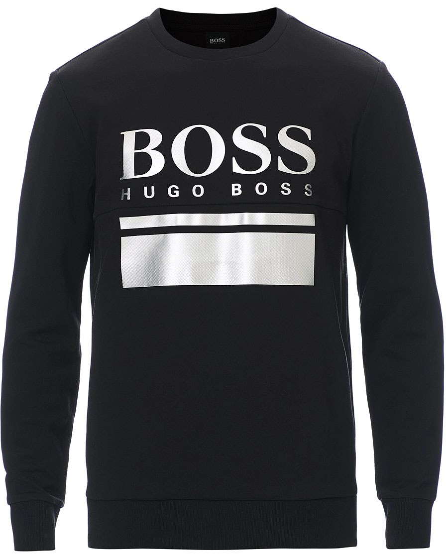 Herr | Tröjor | BOSS GREEN | BOSS Athleisure Salbo Crew Neck Sweater Black/Silver