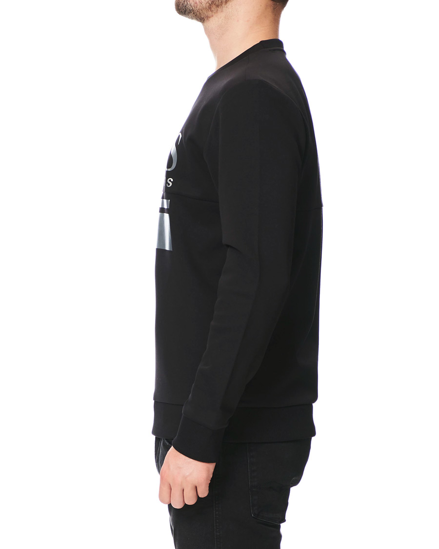 Herr | Tröjor | BOSS GREEN | BOSS Athleisure Salbo Crew Neck Sweater Black/Silver