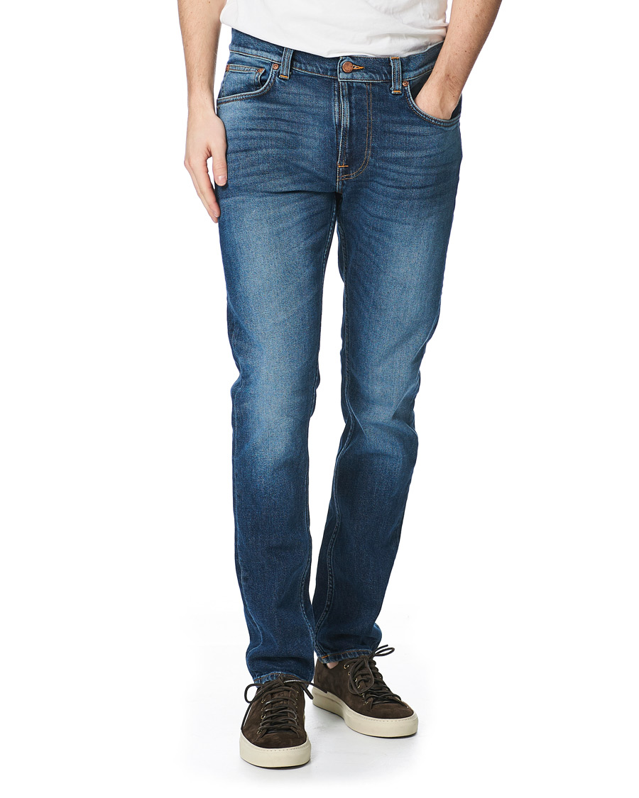 Herr | Jeans | Nudie Jeans | Lean Dean Stretch Jeans Dark Sharp Twill