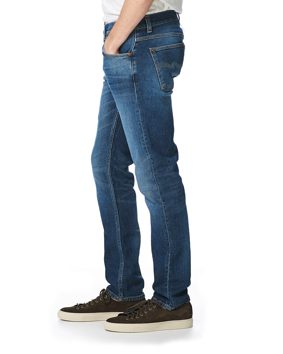 Herr | Jeans | Nudie Jeans | Lean Dean Stretch Jeans Dark Sharp Twill