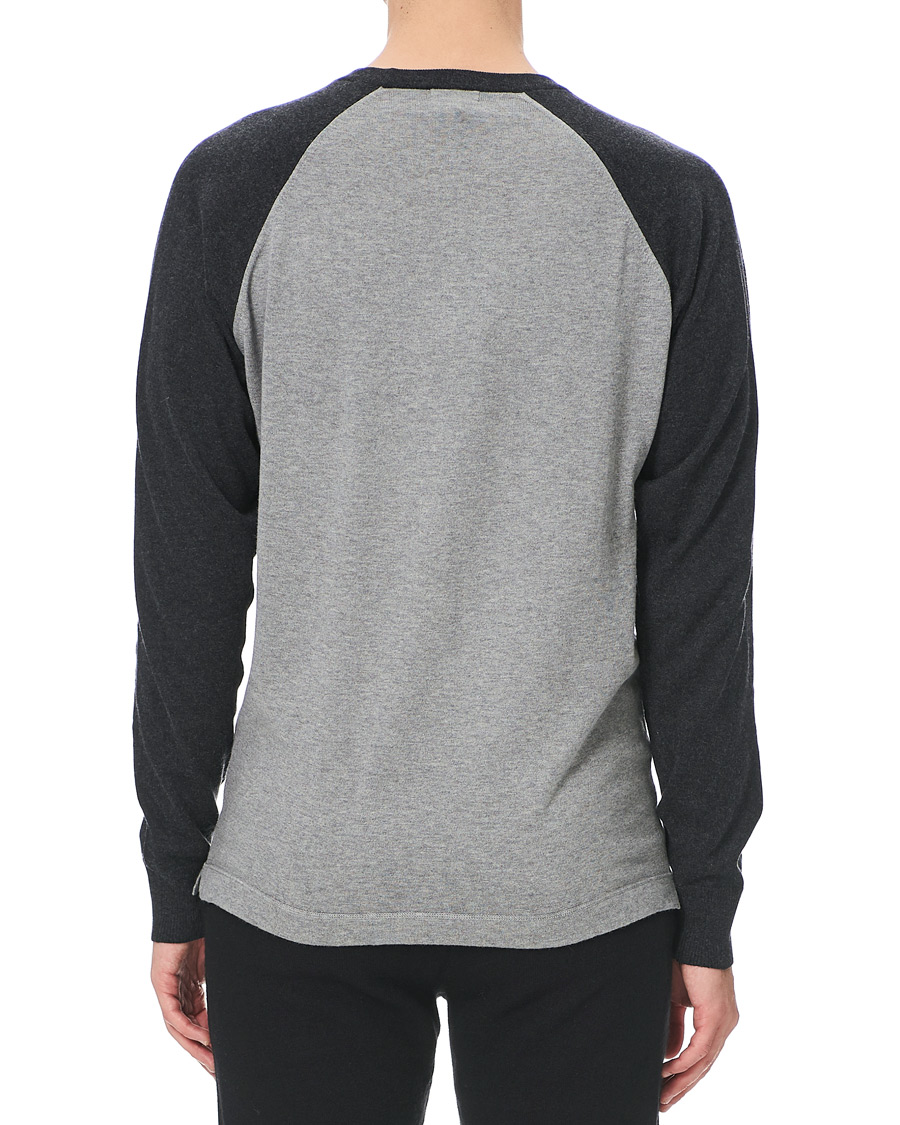Herr | Ron Dorff Cotton/Cashmere Baseball Sweat Grey Melange | Ron Dorff | Cotton/Cashmere Baseball Sweat Grey Melange