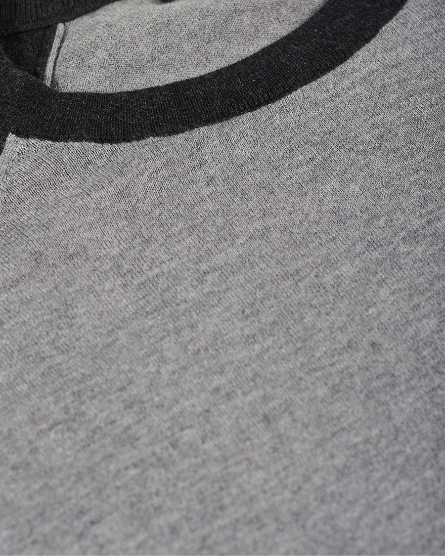 Herr | Ron Dorff Cotton/Cashmere Baseball Sweat Grey Melange | Ron Dorff | Cotton/Cashmere Baseball Sweat Grey Melange