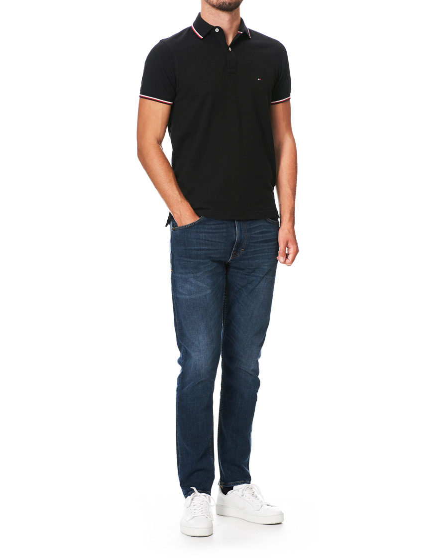 Herr | Pikéer | Tommy Hilfiger | Slim Fit Tipped Polo Black