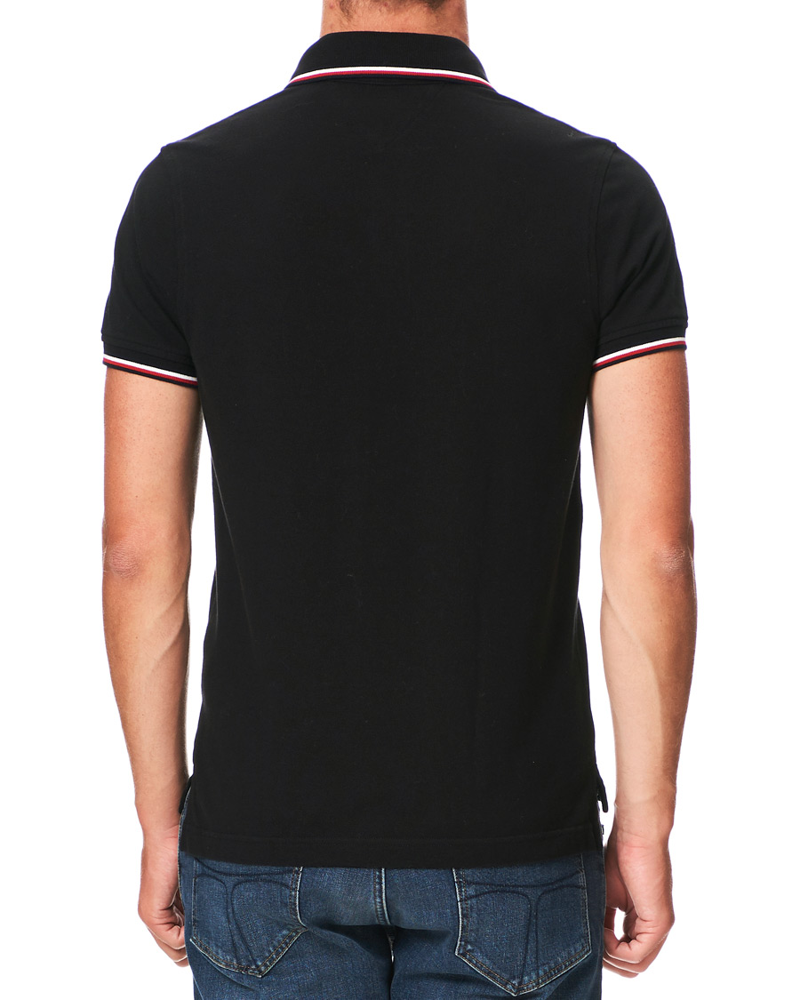 Herr | Pikéer | Tommy Hilfiger | Slim Fit Tipped Polo Black