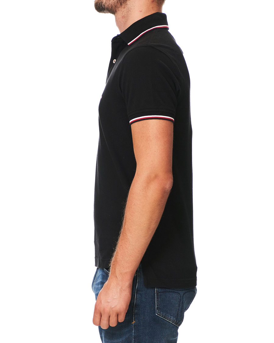 Herr | Pikéer | Tommy Hilfiger | Slim Fit Tipped Polo Black