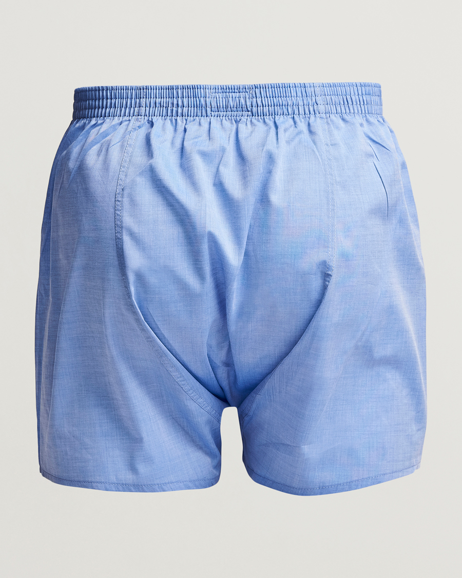 Herr | Loungewear | Derek Rose | Classic Fit Cotton Boxer Shorts Blue