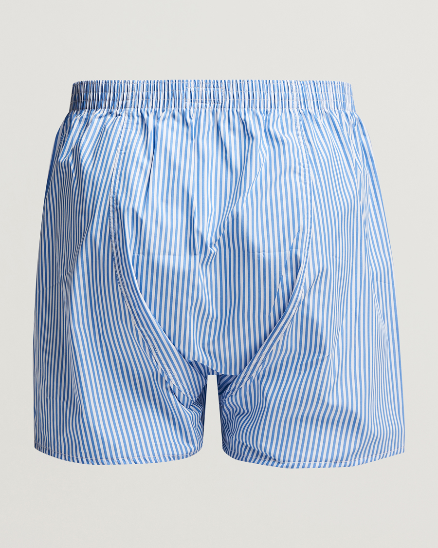 Herr | Boxershorts | Derek Rose | Classic Fit Cotton Boxer Shorts Blue Stripe