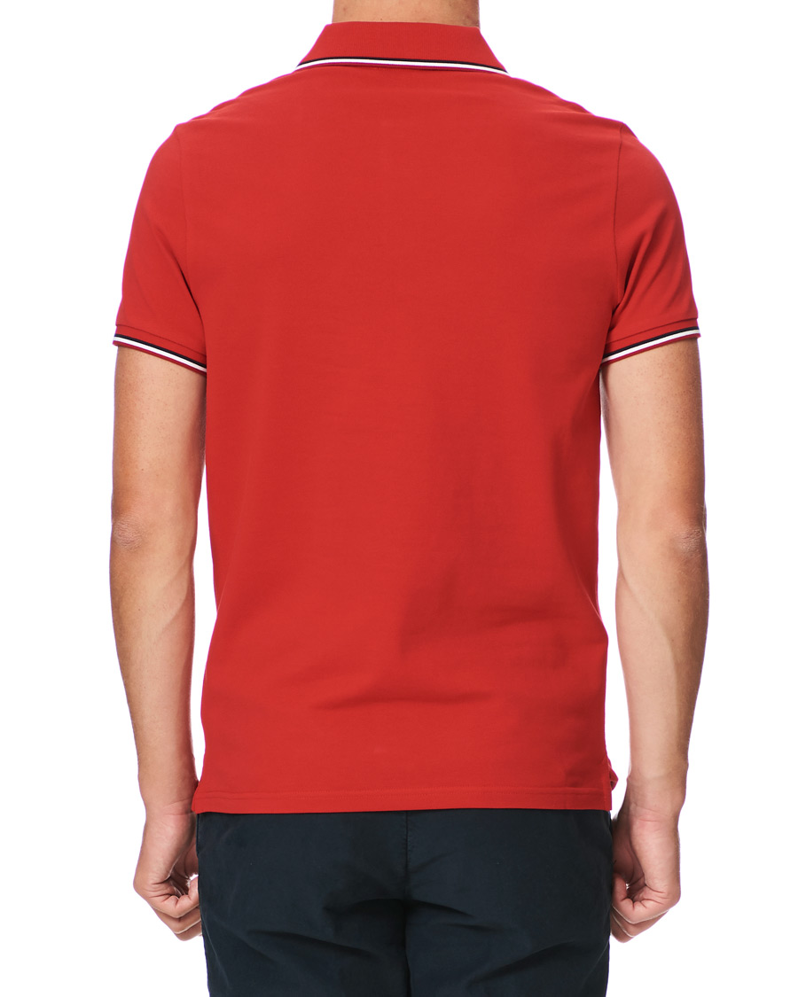 Herr | Pikéer | Moncler | Logo Tipped Polo Red