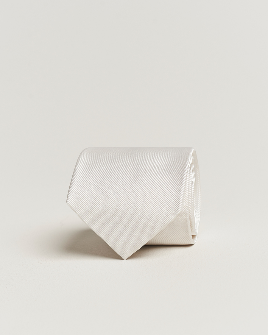 Herr | Slipsar | Amanda Christensen | Plain Classic Tie 8 cm White