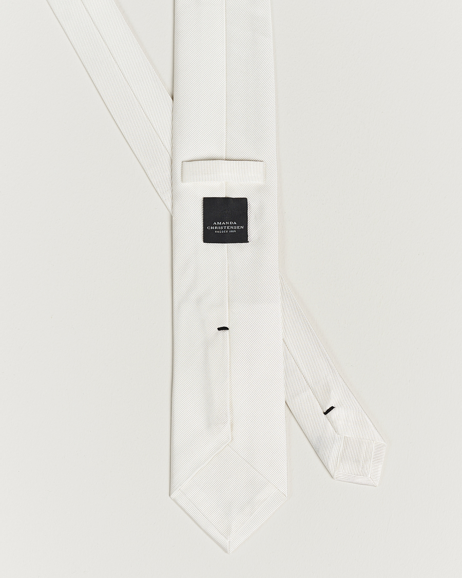 Herr | Slipsar | Amanda Christensen | Plain Classic Tie 8 cm White
