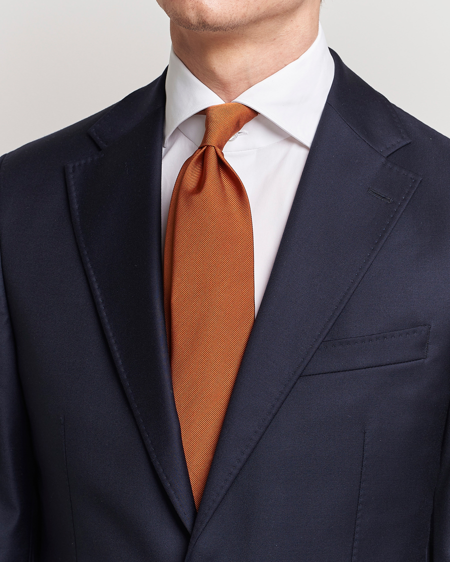 Herre |  | Amanda Christensen | Plain Classic Tie 8 cm Rust