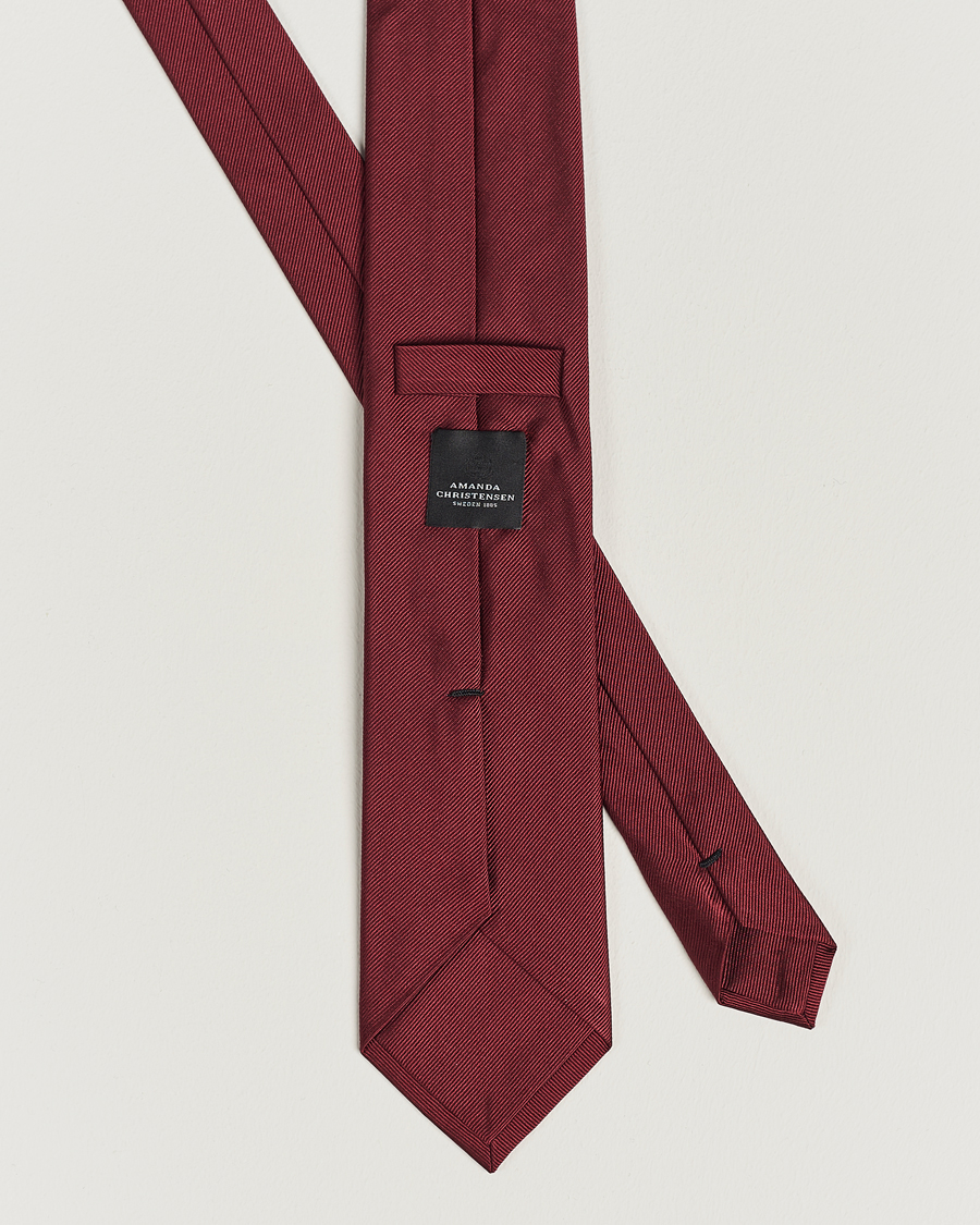 Herr | Slipsar | Amanda Christensen | Plain Classic Tie 8 cm Bordeaux