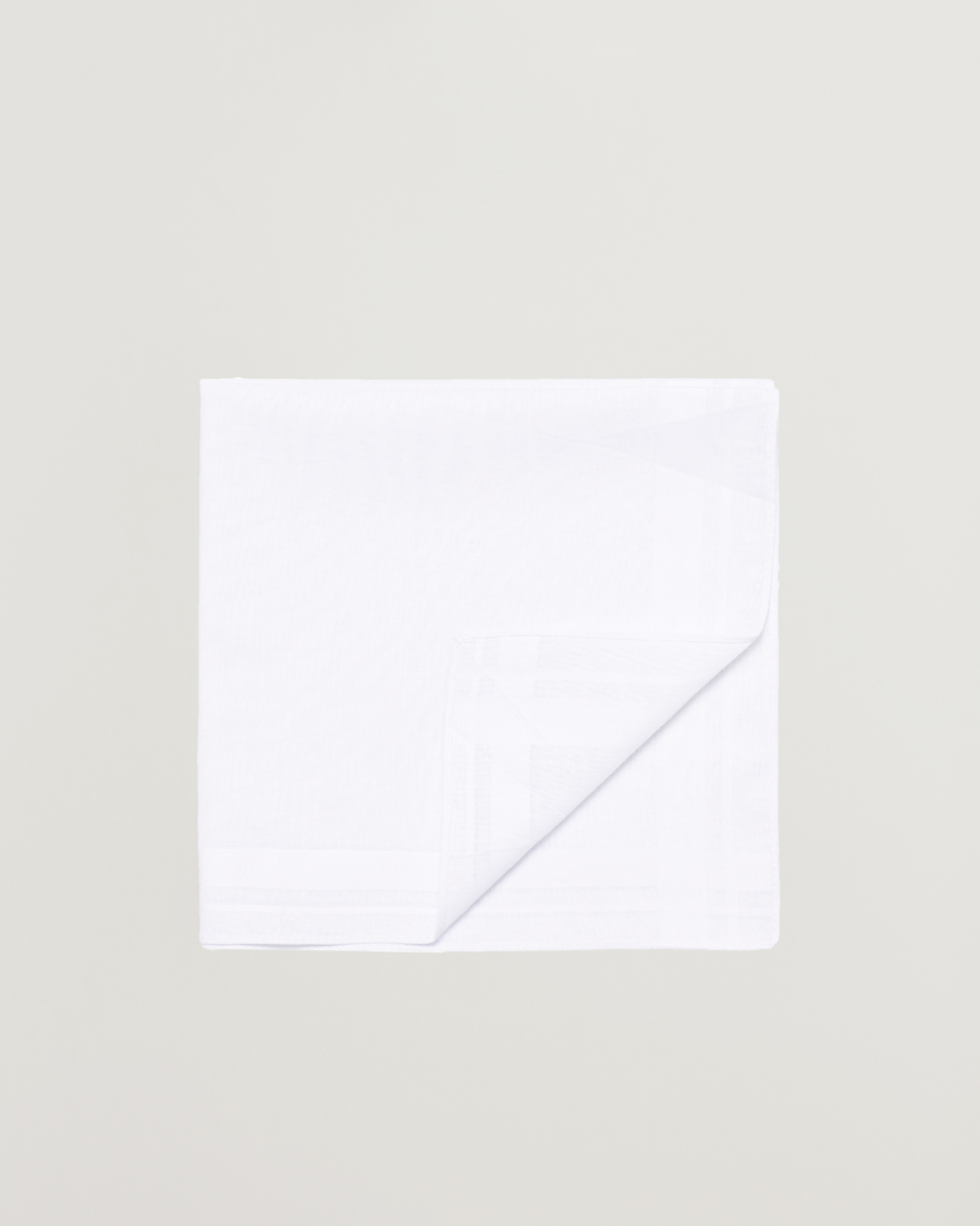 Herr | Näsdukar | Amanda Christensen | 6-pack Cotton Pocket Square White