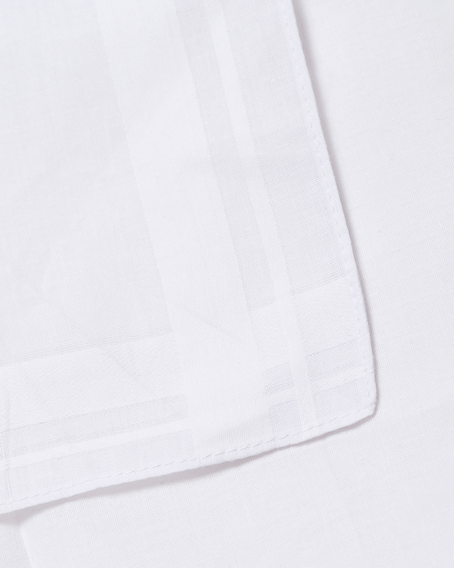 Herr | Näsdukar | Amanda Christensen | 6-pack Cotton Pocket Square White