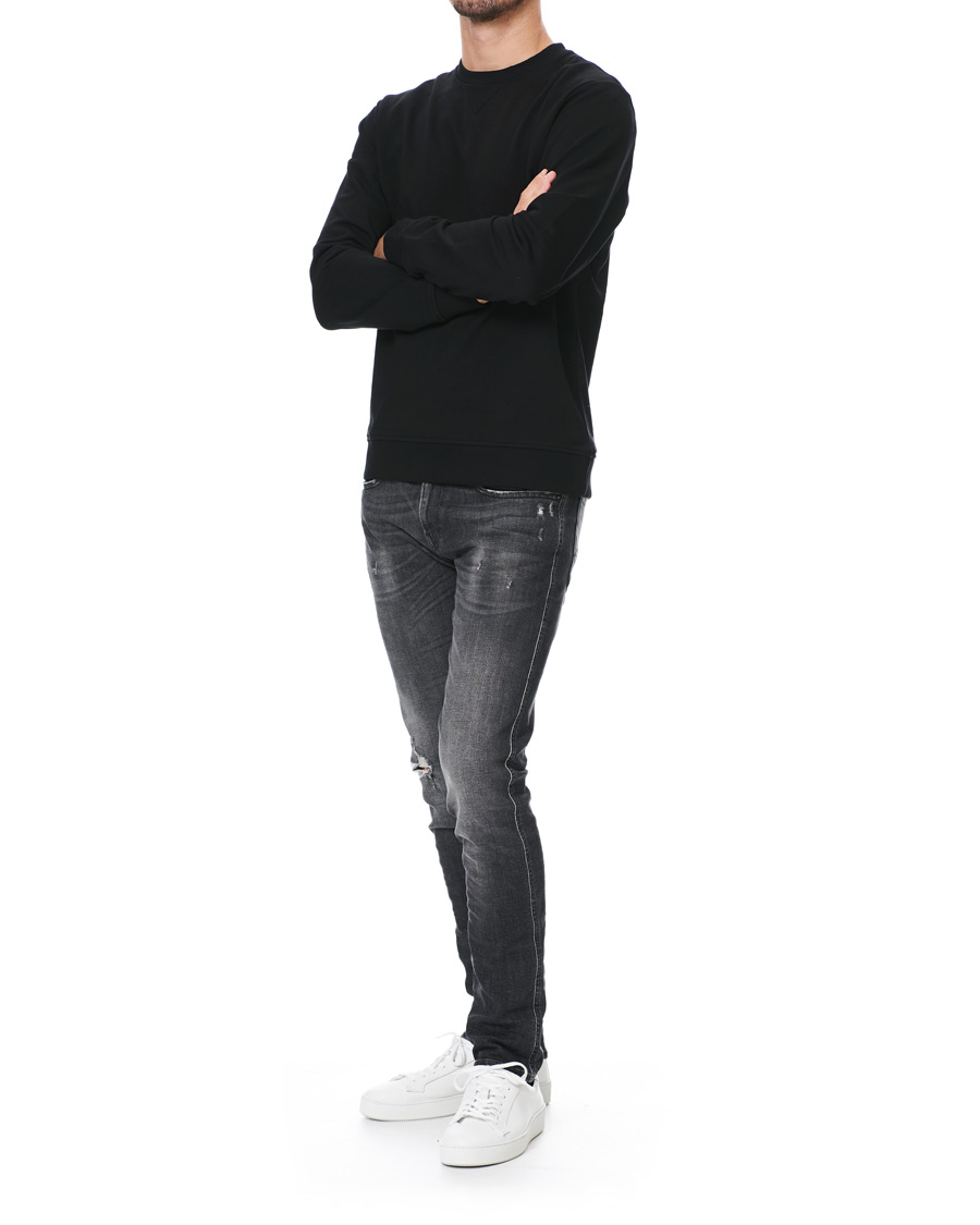 Herr | Tröjor | Samsøe Samsøe | Samsøe & Samsøe Hugo Organic Cotton Crew Neck Sweat Black