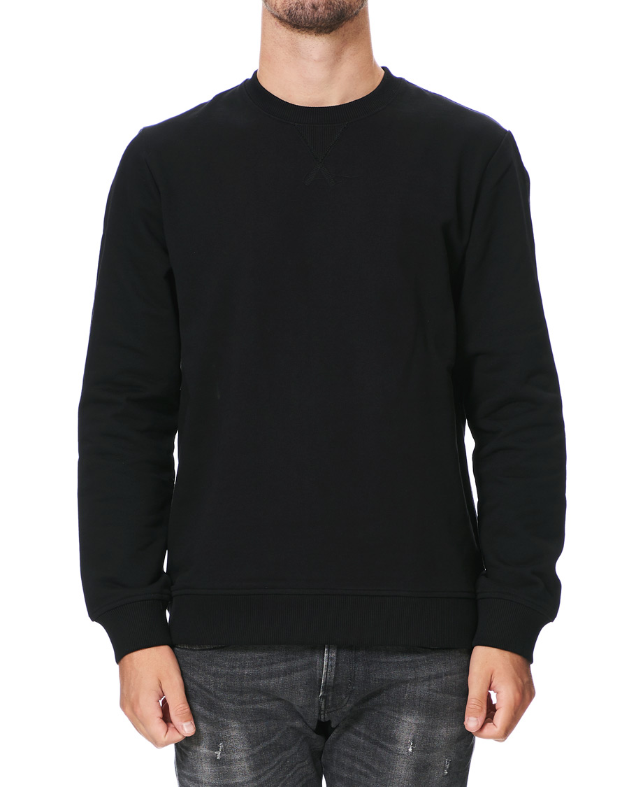 Herr | Tröjor | Samsøe Samsøe | Samsøe & Samsøe Hugo Organic Cotton Crew Neck Sweat Black