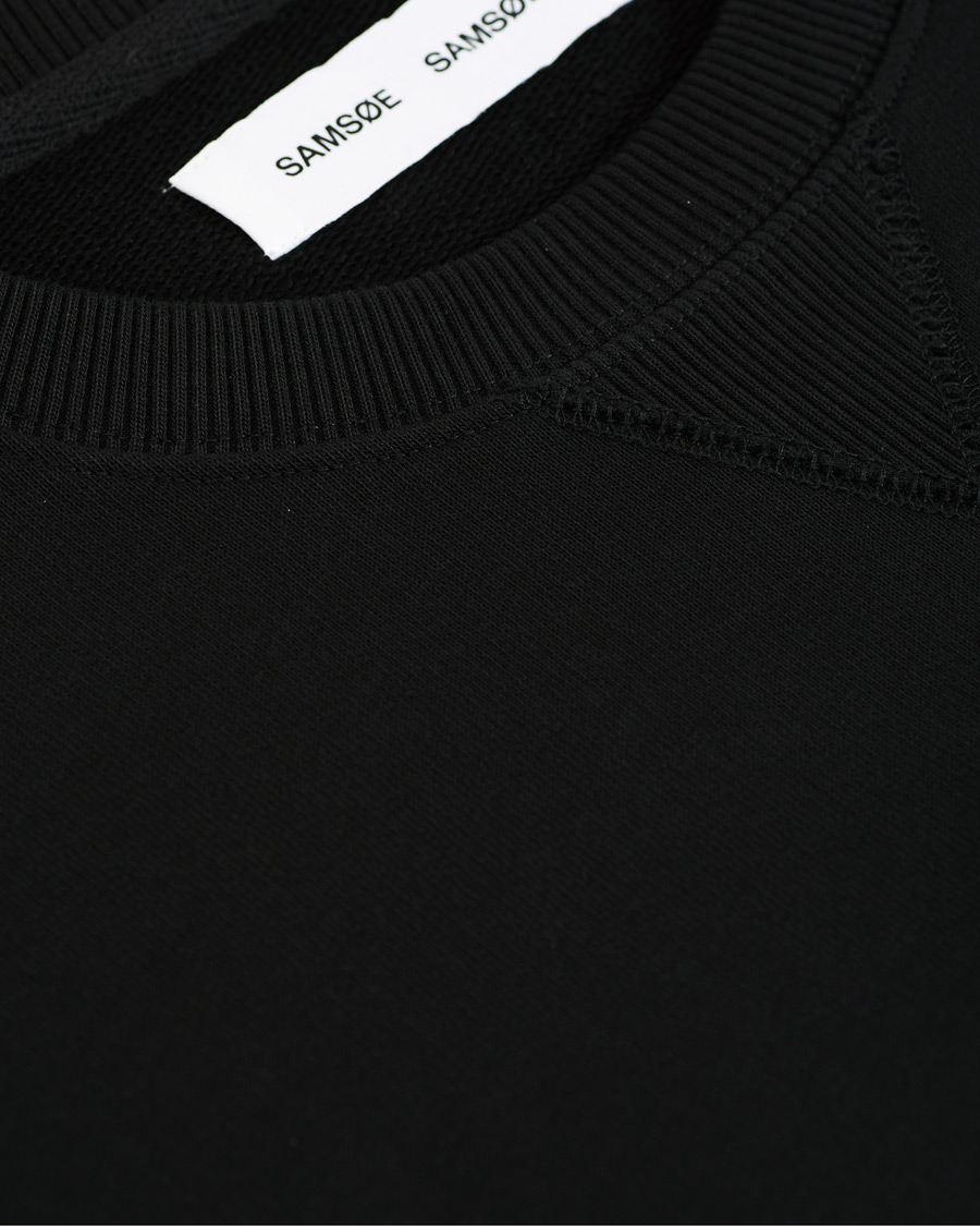 Herr | Tröjor | Samsøe Samsøe | Samsøe & Samsøe Hugo Organic Cotton Crew Neck Sweat Black
