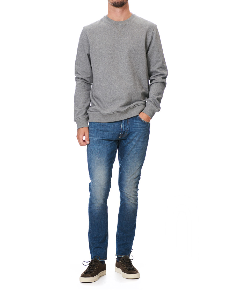 Herr | Tröjor | Samsøe Samsøe | Samsøe & Samsøe Hugo Organic Cotton Crew Neck Sweat Grey Mel