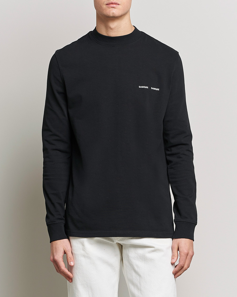 Herr | Kläder | Samsøe Samsøe | Norsbro Long Sleeve Organic Cotton Tee Black