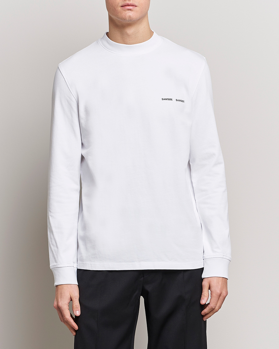 Herr | Långärmade t-shirts | Samsøe & Samsøe | Norsbro Long Sleeve Organic Cotton Tee White