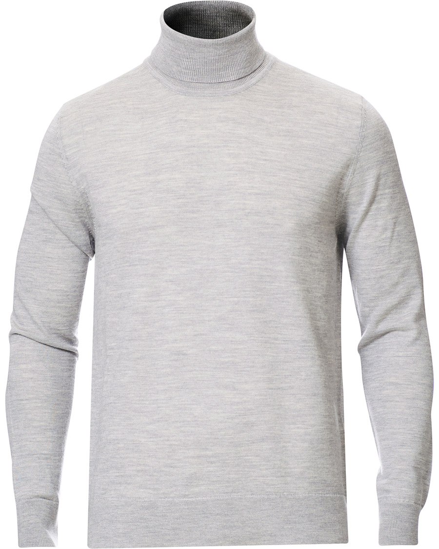 Herr | Tröjor | Samsøe Samsøe | Samsøe & Samsøe Flemming Superfine Merino Wool Rollneck Grey Mel