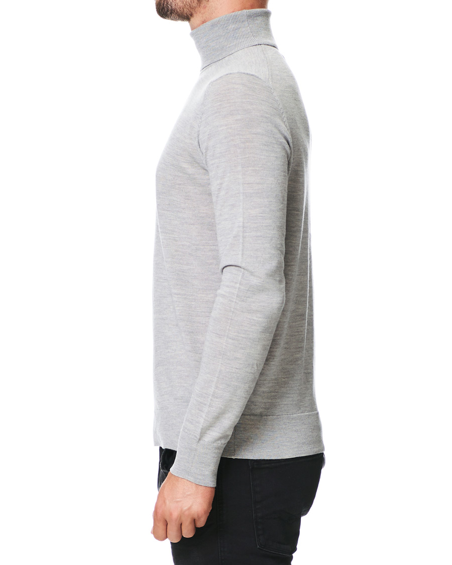 Herr | Tröjor | Samsøe Samsøe | Samsøe & Samsøe Flemming Superfine Merino Wool Rollneck Grey Mel