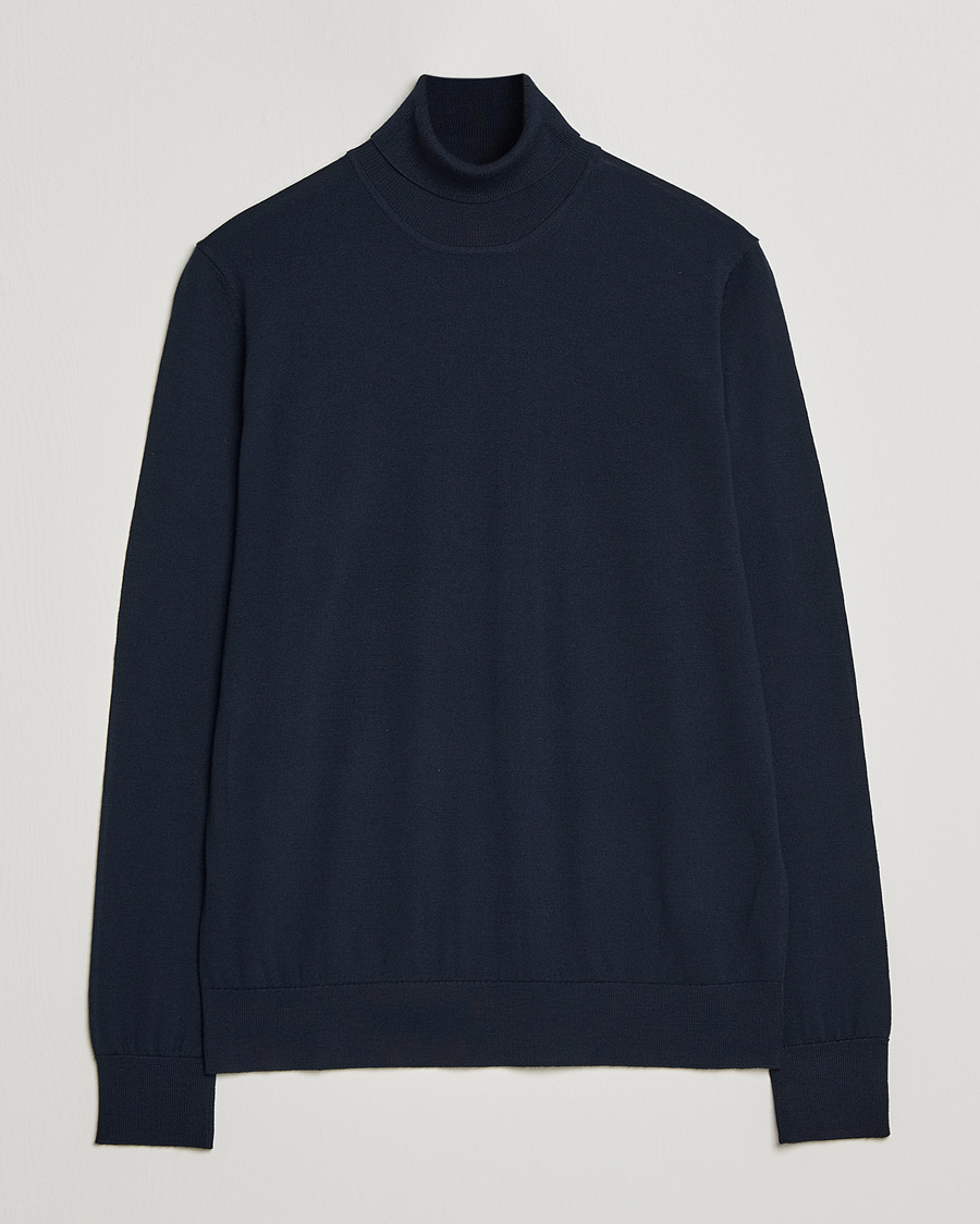 Herr | Tröjor | Samsøe Samsøe | Samsøe & Samsøe Flemming Superfine Merino Wool Rollneck Night Sky