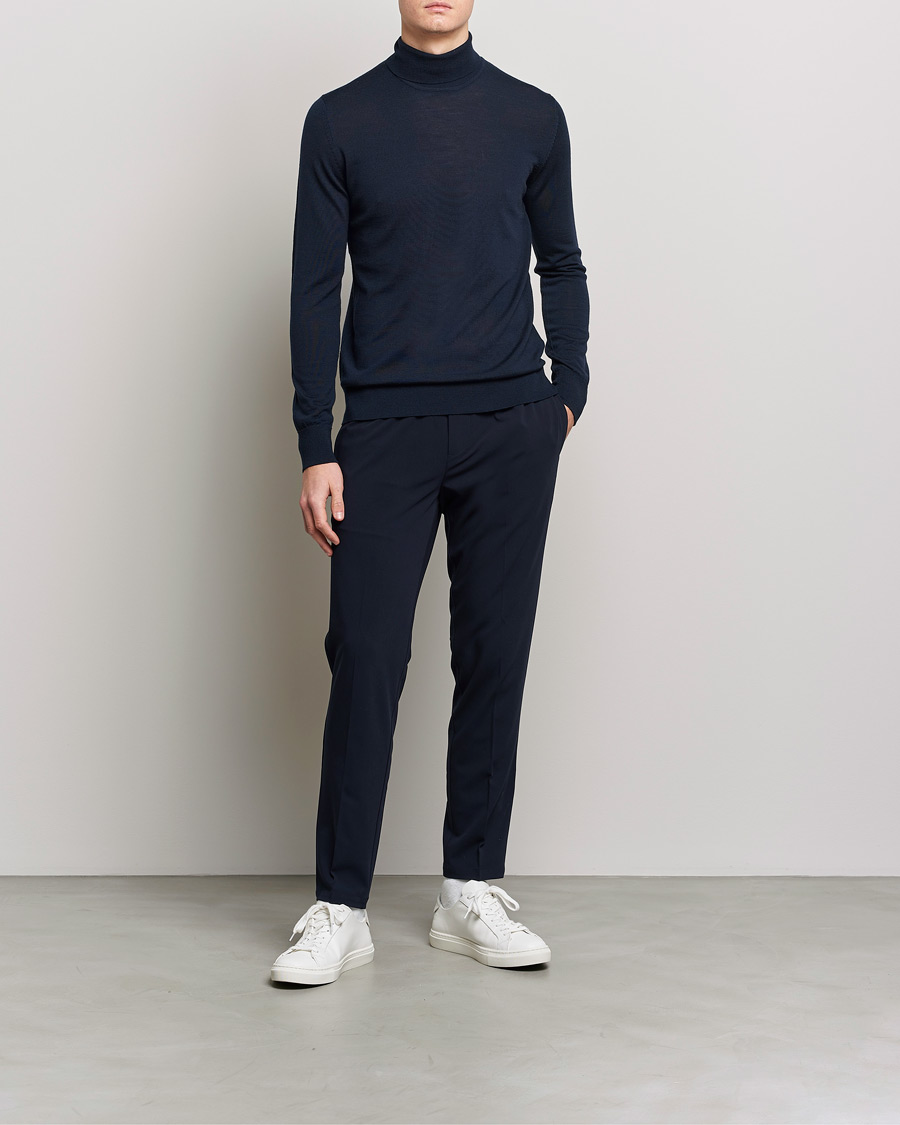 Herr | Tröjor | Samsøe Samsøe | Samsøe & Samsøe Flemming Superfine Merino Wool Rollneck Night Sky