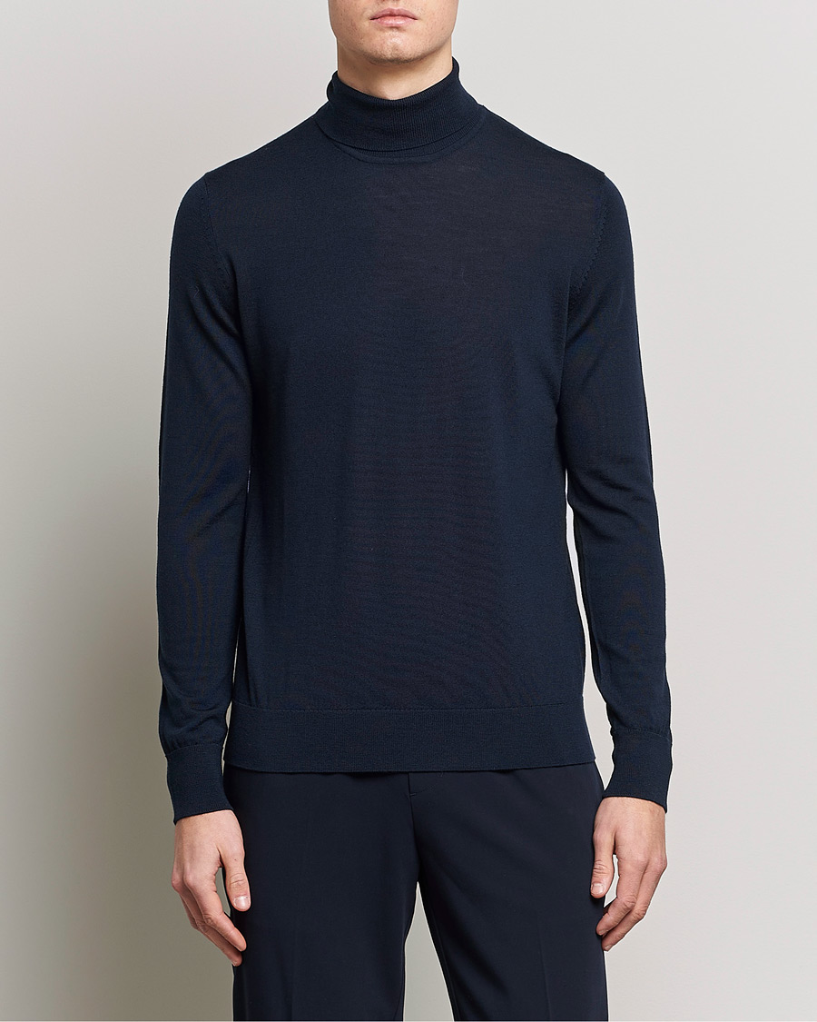 Herr | Tröjor | Samsøe Samsøe | Samsøe & Samsøe Flemming Superfine Merino Wool Rollneck Night Sky