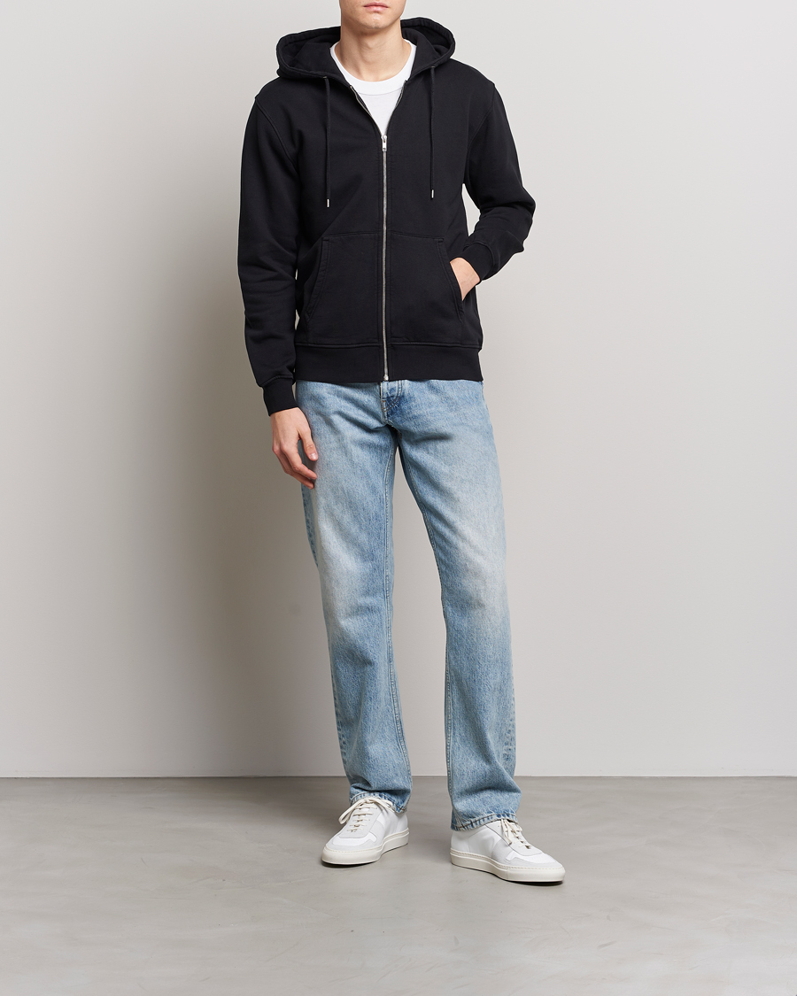Herr | Tröjor | Colorful Standard | Classic Organic Full Zip Hood Deep Black