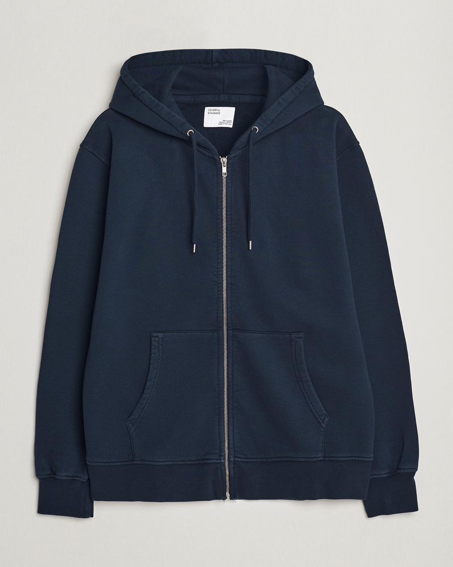 Herr | Tröjor | Colorful Standard | Classic Organic Full Zip Hood Navy Blue