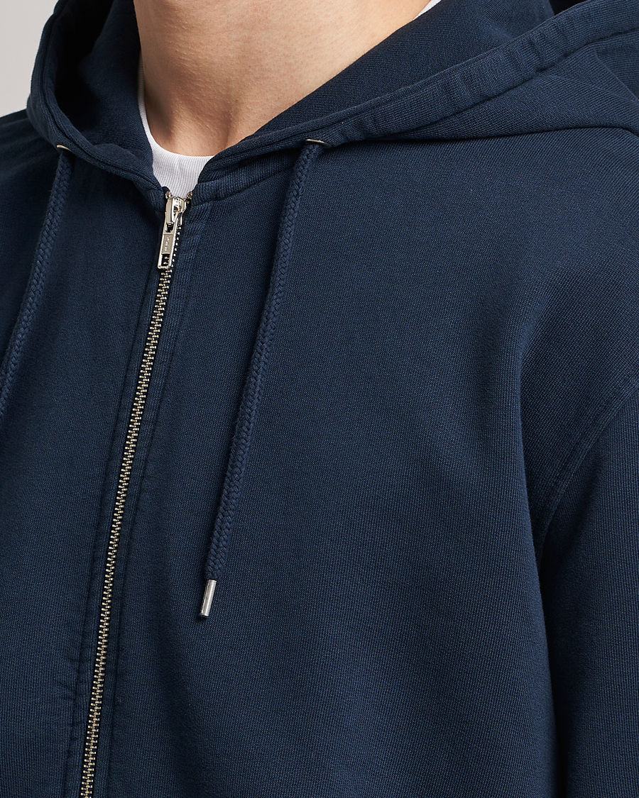 Herr | Tröjor | Colorful Standard | Classic Organic Full Zip Hood Navy Blue