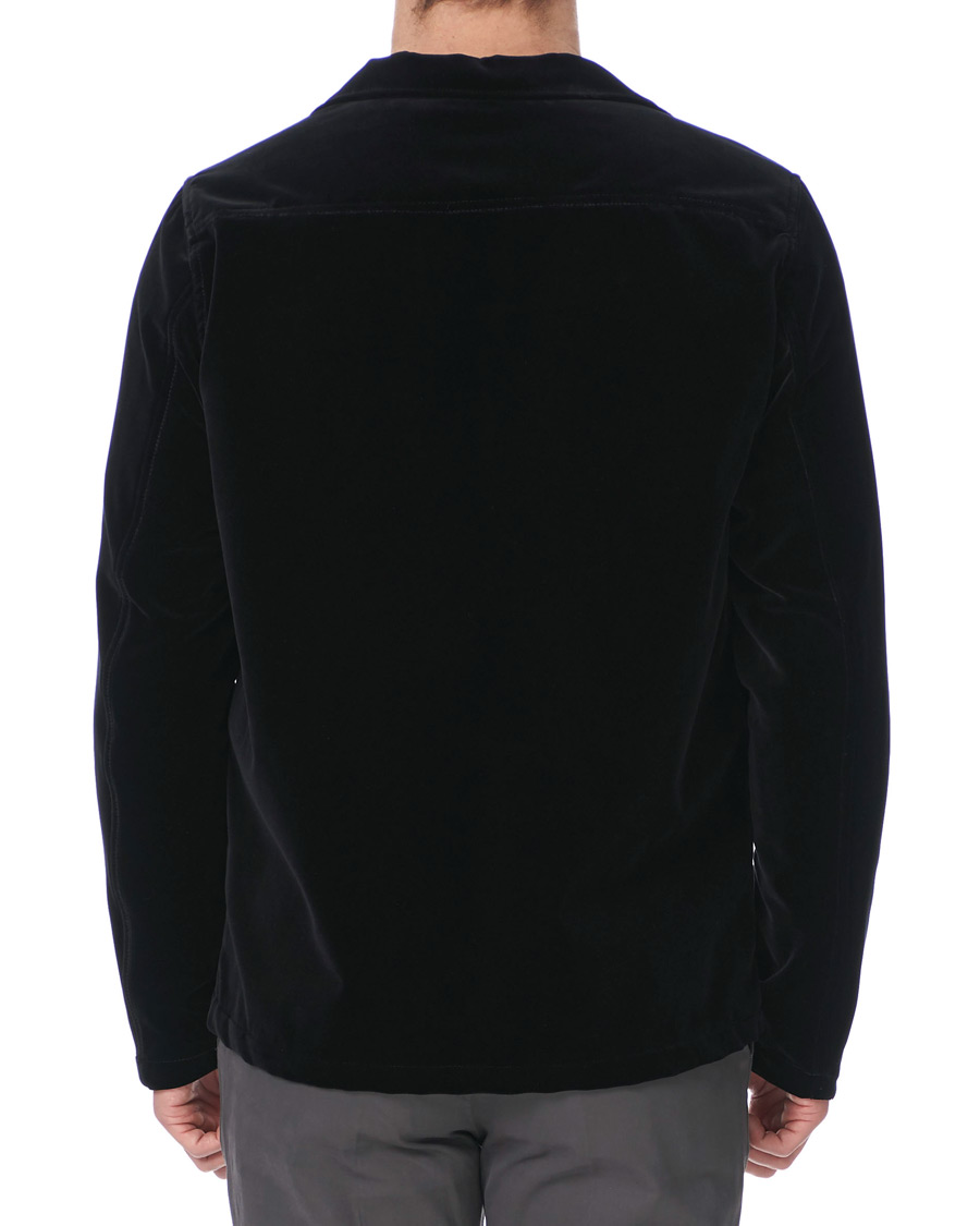 Herr | Skjortor | Oscar Jacobson | Holger Velvet Shirt Jacket Black