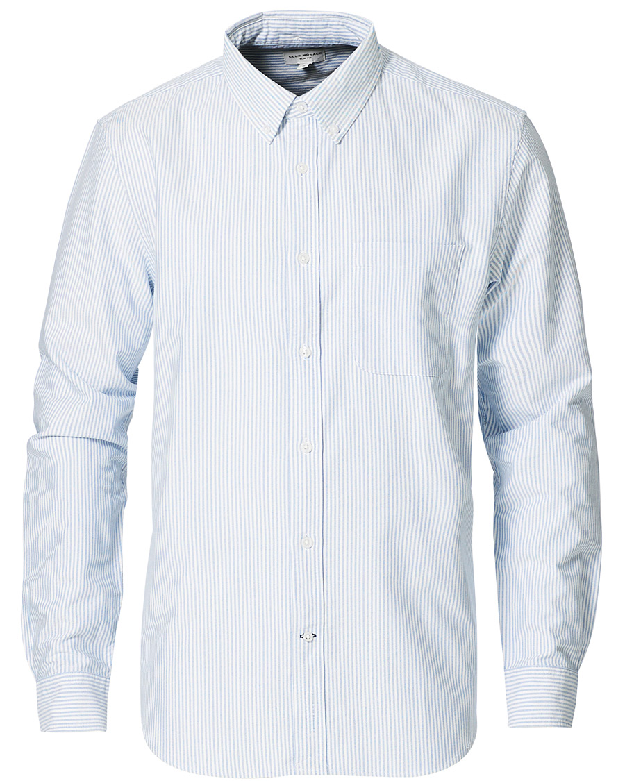 Herr | Skjortor | Club Monaco | Slim Fit Oxford Stripe Shirt Blue/White
