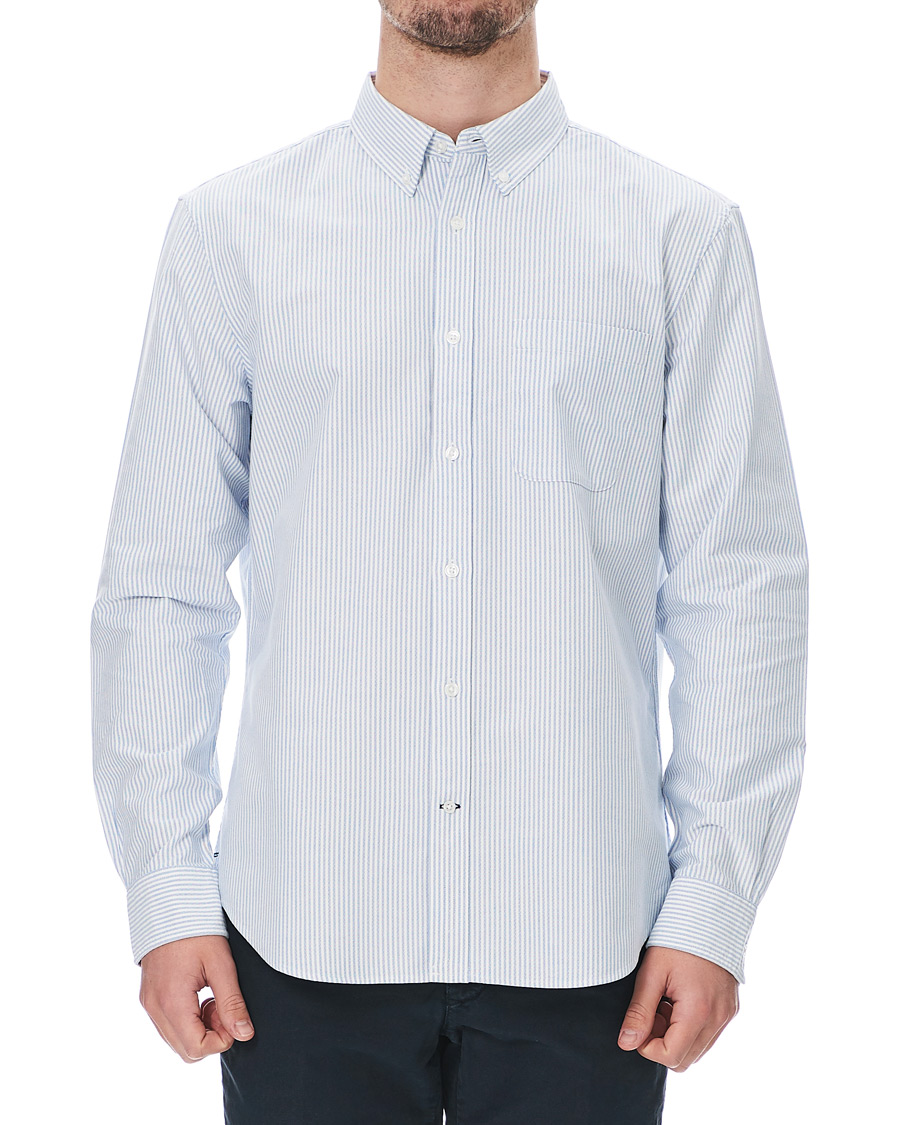 Herr | Skjortor | Club Monaco | Slim Fit Oxford Stripe Shirt Blue/White
