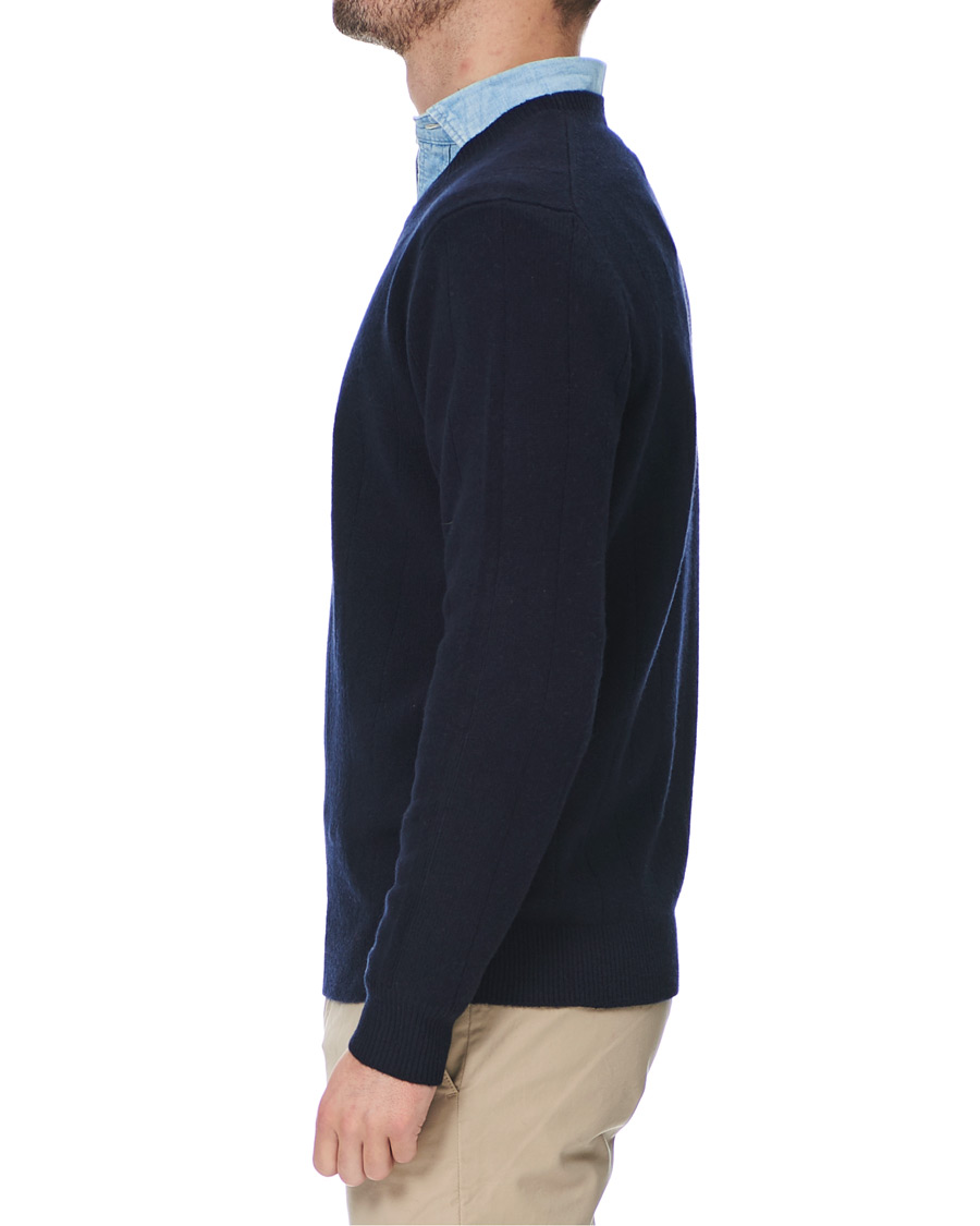 Herr | Tröjor | Club Monaco | Cashmere Blend Needle Stitched Sweater Navy