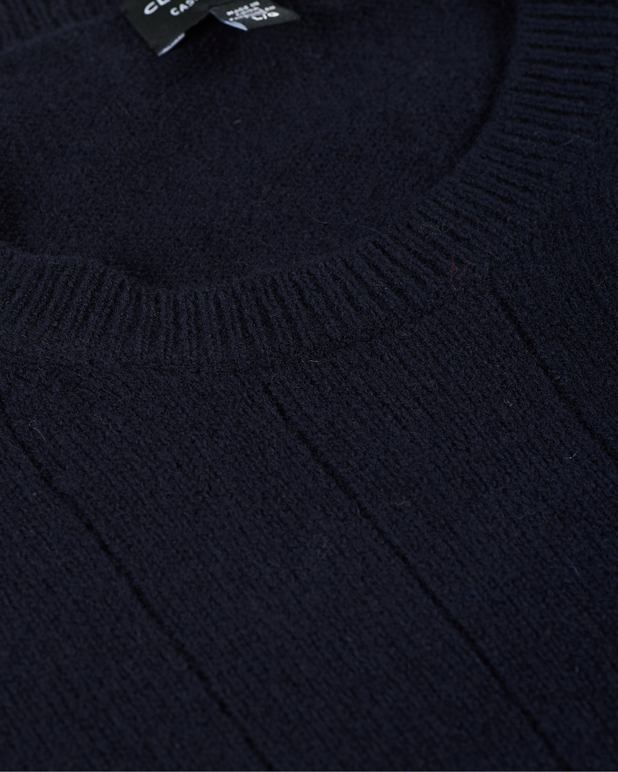Herr | Tröjor | Club Monaco | Cashmere Blend Needle Stitched Sweater Navy