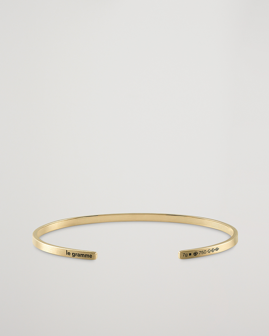 Herr | LE GRAMME Ribbon Bracelet Brushed Gold 18-Karat 7g | LE GRAMME | Ribbon Bracelet Brushed Gold 18-Karat 7g